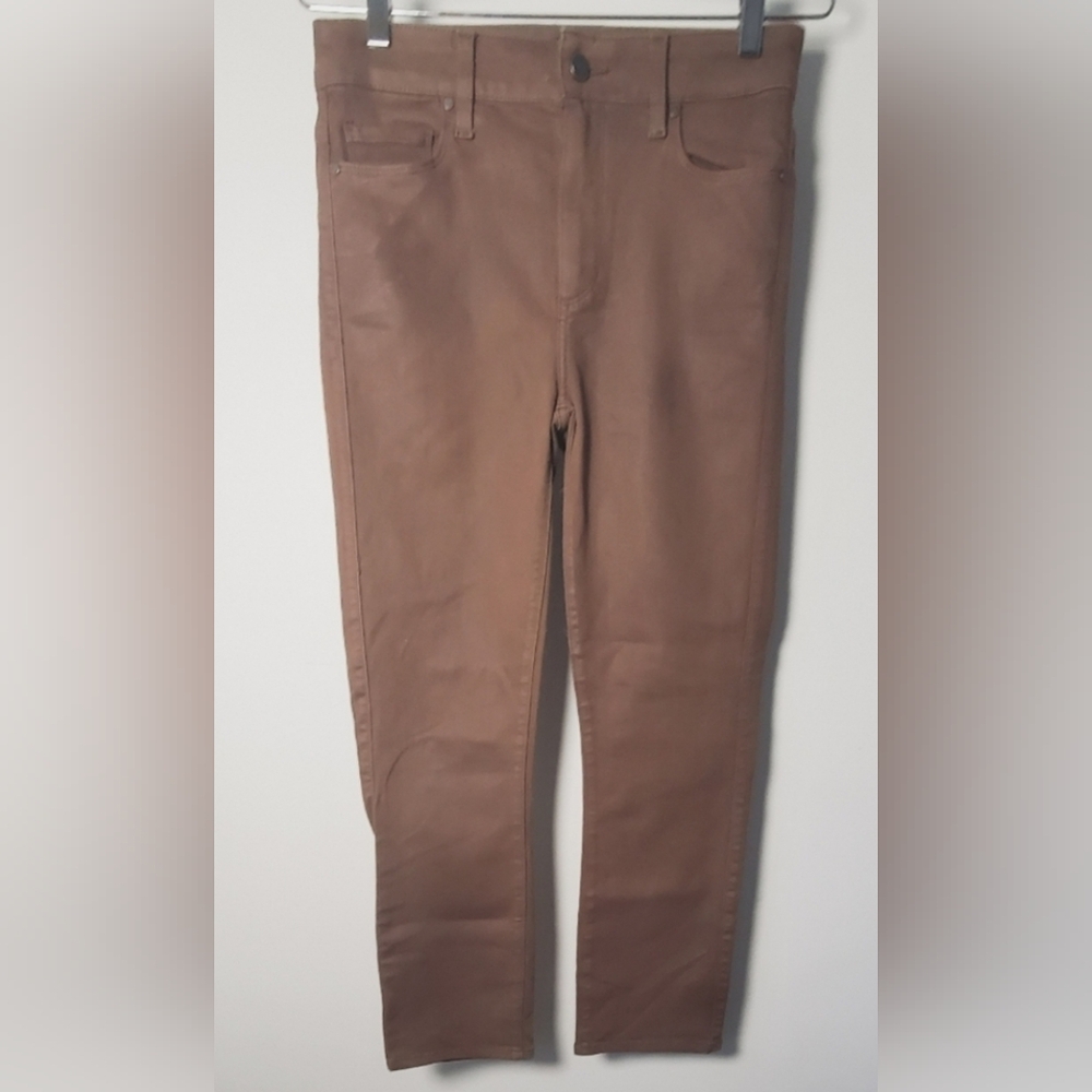 PAIGE Women's Texturrd Skinny Jeans in Brown